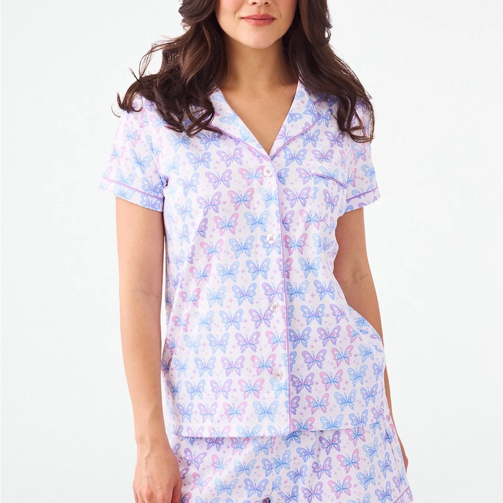 Roller Rabbit flutter polo pajama set